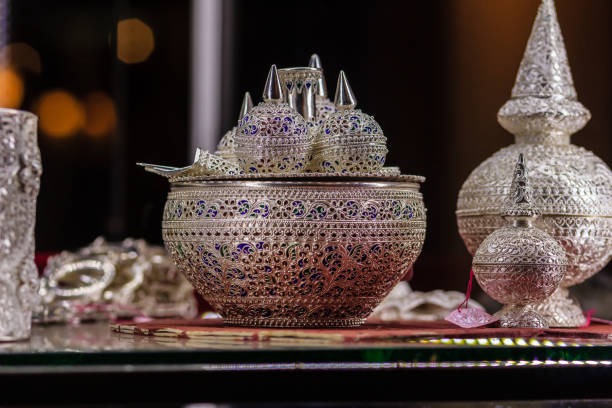 Graceful Silver Pooja Showpiece: A Divine Addition to Your Prayer Space